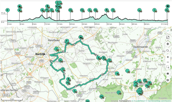 route 50km